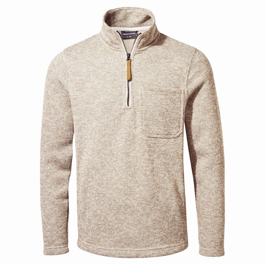 Chandails Craghoppers Barona Half Zip Homme Beige | NVV3496HQ