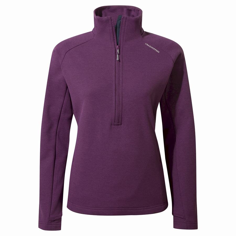 Chandails Craghoppers Dynamic Pro Half Zip Femme Violette Foncé | VCG8541UR