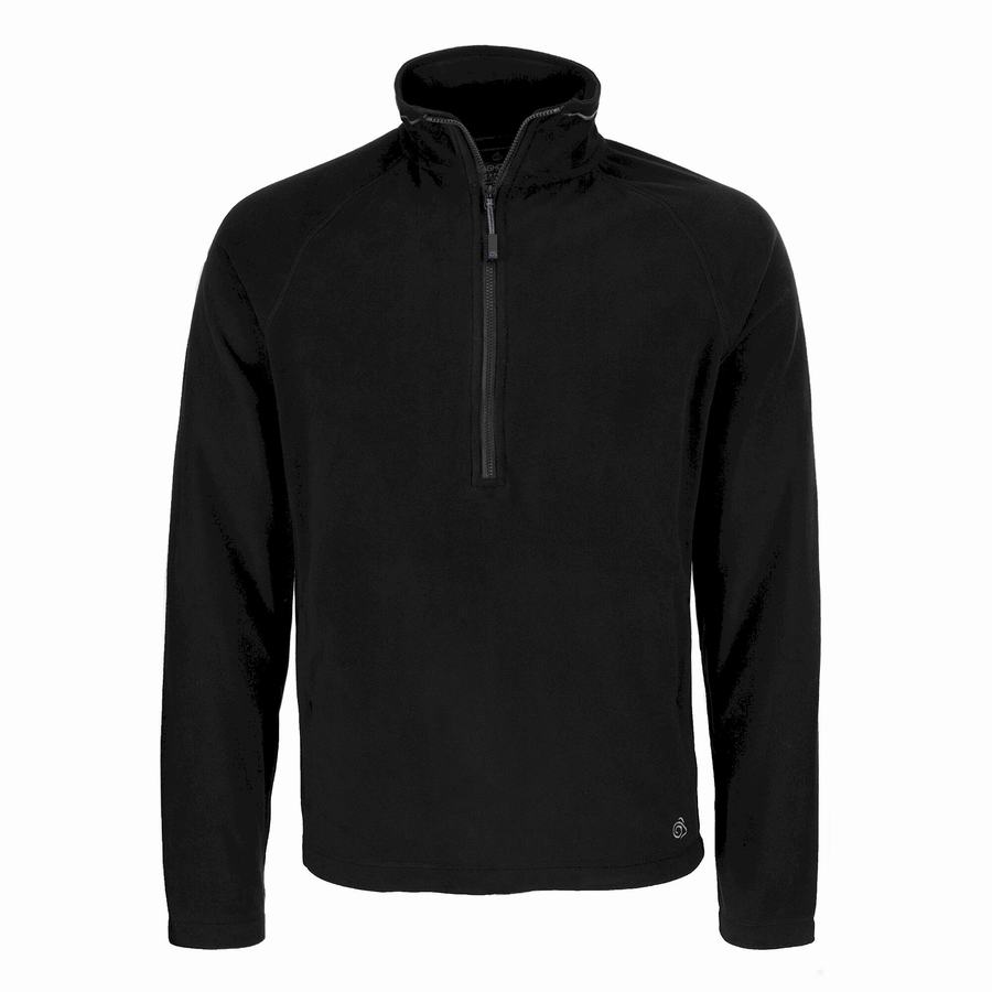 Chandails Craghoppers Expert Corey 200 Half Zip Homme Noir | BLI5149NH