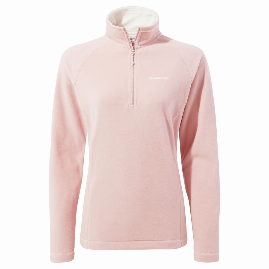 Chandails Craghoppers Miska Half Zip Femme Rose | ZHE9019WP