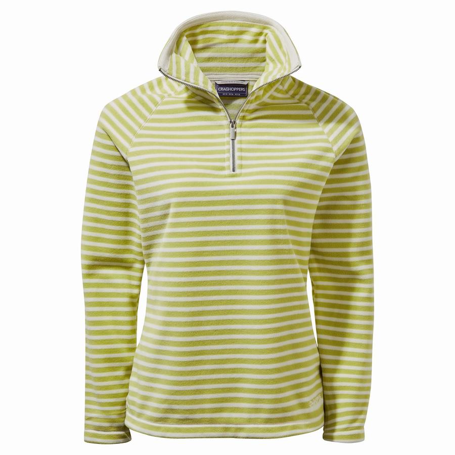 Chandails Craghoppers Natalia Half Zip Femme Vert Clair Stripes | OQI2070HQ