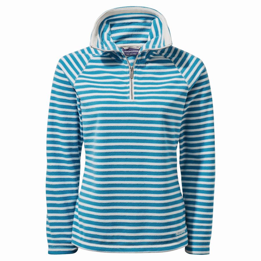 Chandails Craghoppers Natalia Half Zip Femme Bleu Marine Bleu Stripes | WEC8119YB