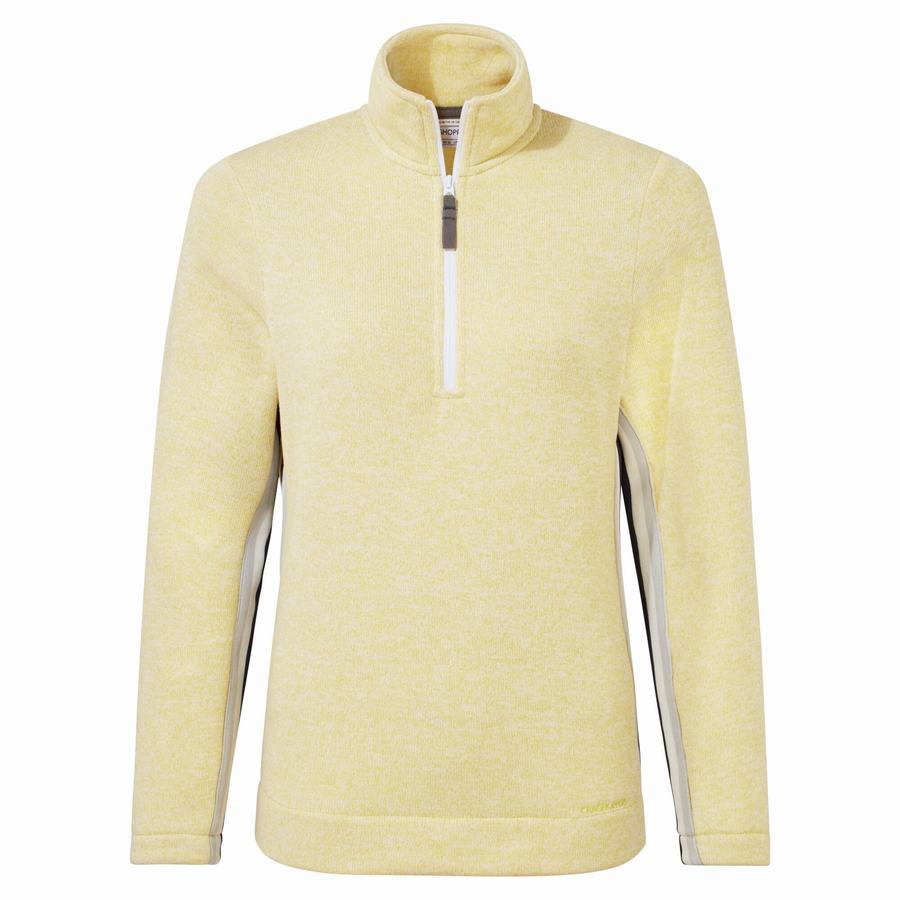 Chandails Craghoppers Pinalla Half Zip Femme Jaune | YHY3526RL