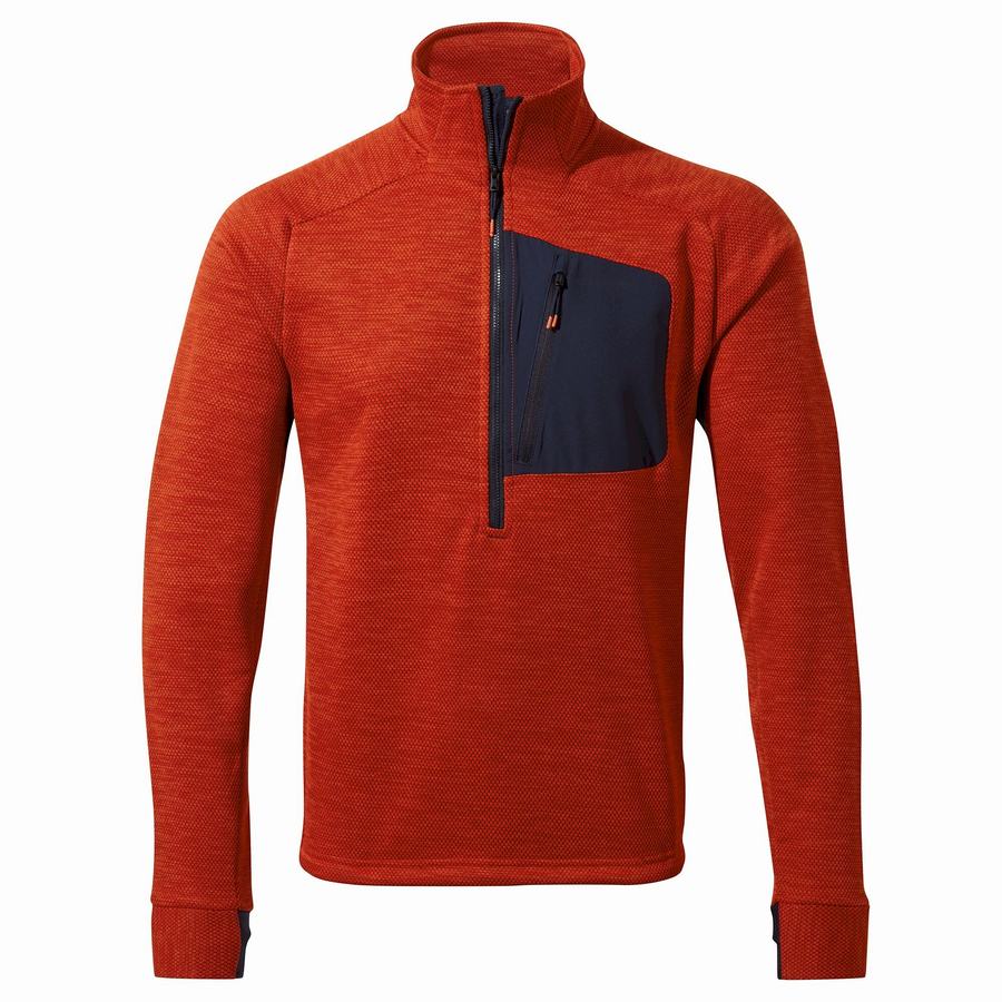 Chandails Craghoppers Tarbert Half Zip Homme Rouge | CYM8097MQ