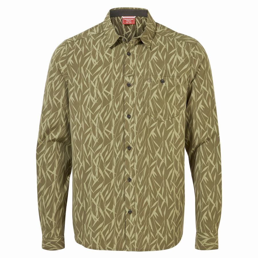 Chemises Craghoppers NosiLife Pinyon Long Sleeved Homme Vert | UAU4036LO