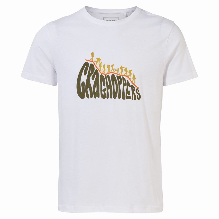 T Shirts Craghoppers Lugo Corta Sleeved Homme Blanche | RCW4160FR