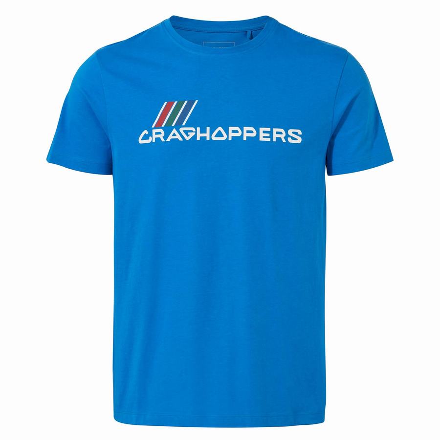 T Shirts Craghoppers Lugo Corta Sleeved Homme Bleu | SKA4751LQ