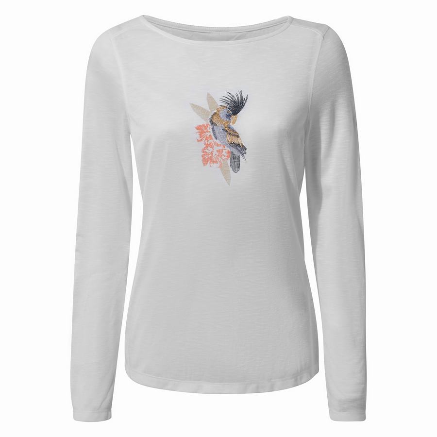 T Shirts Craghoppers NosiLife Erin Long Sleeved Femme Blanche | RWR3119YO