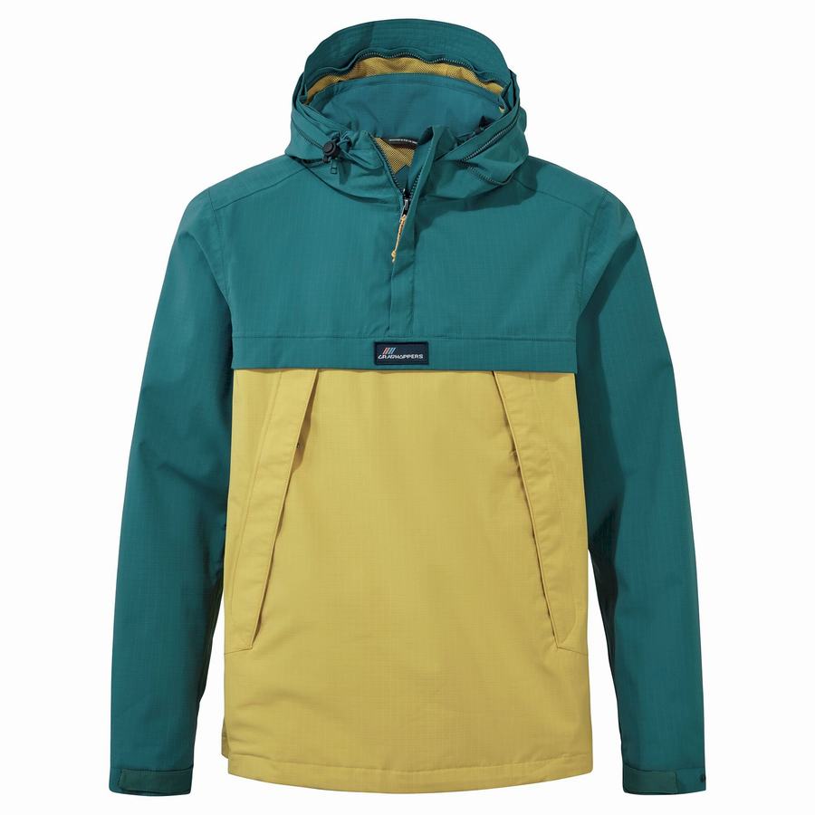 Vestes Craghoppers Imperméables Anderson Cagoule Homme Vert Jaune | GFY6919IX