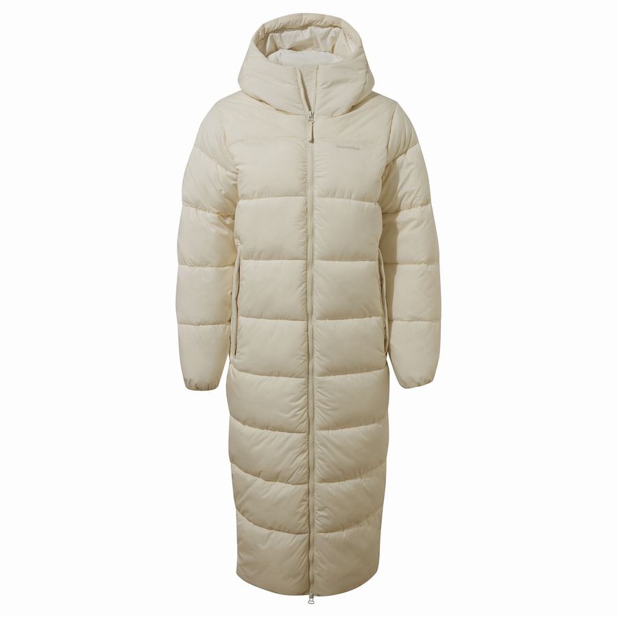 Vestes Craghoppers Narlia Insulated Encapuchonné Femme Blanche | MYN1775SE