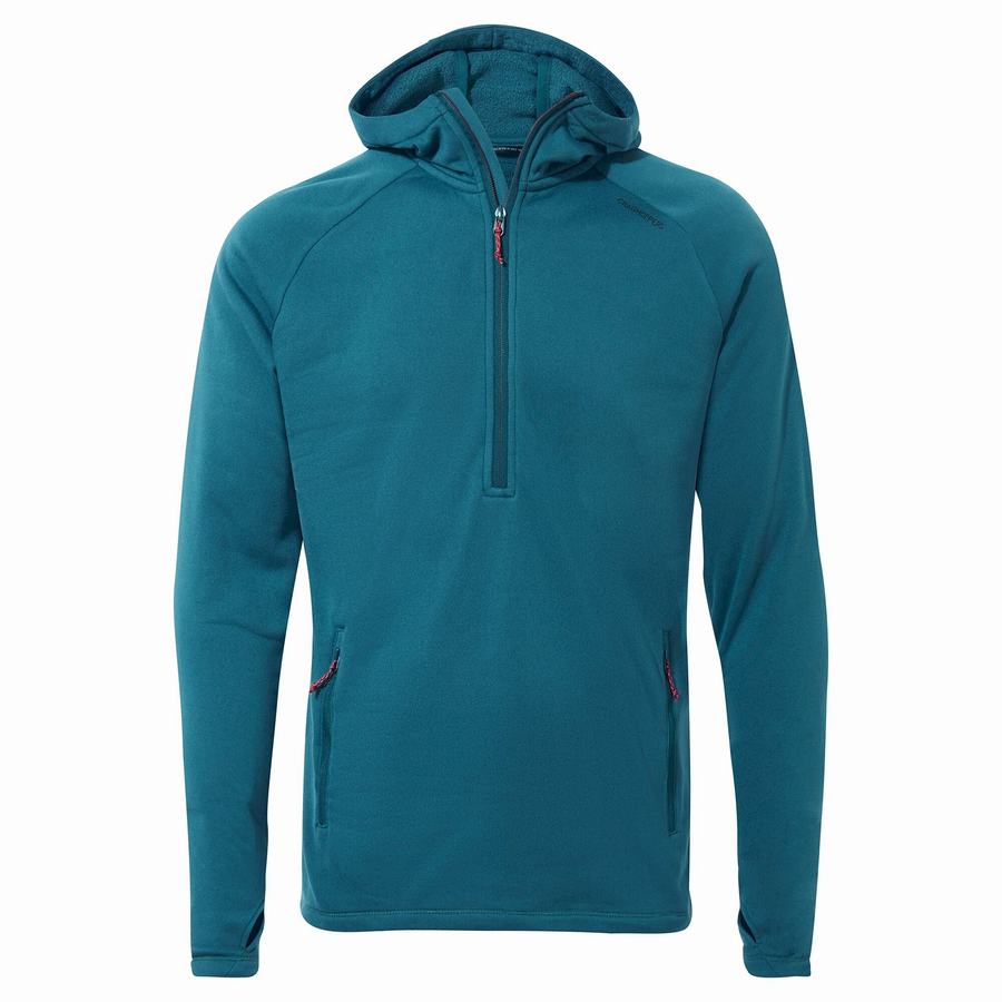 Chandails Craghoppers Dynamic Encapuchonné Half Zip D'hiver Homme Bleu | GQR7477GF