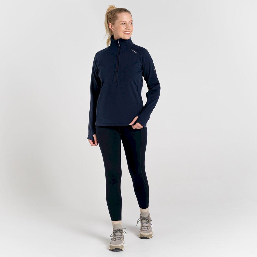 Chandails Craghoppers Dynamic Pro Half Zip Femme Bleu Bleu Marine | CKO227OA