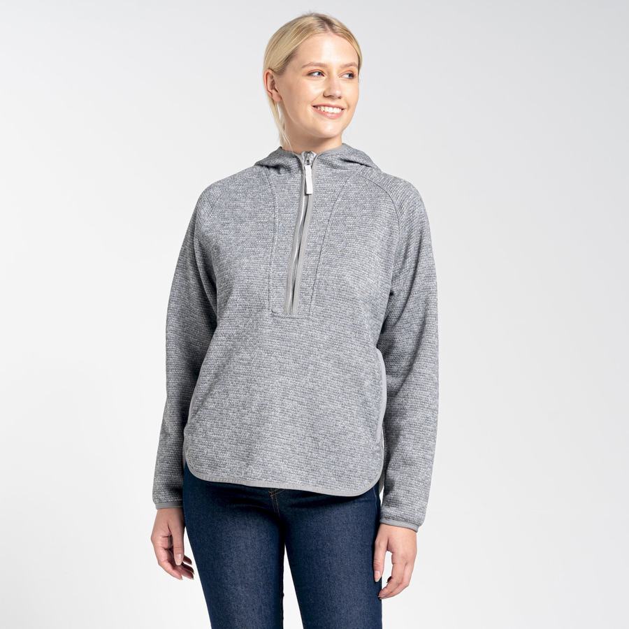 Chandails Craghoppers Elena Encapuchonné Half Zip Femme Grise | QXA6338BD