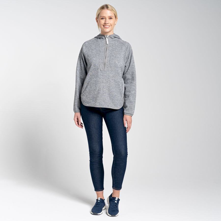 Chandails Craghoppers Elena Encapuchonné Half Zip Femme Grise | QXA6338BD