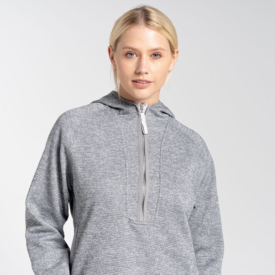 Chandails Craghoppers Elena Encapuchonné Half Zip Femme Grise | QXA6338BD