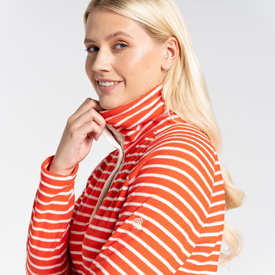 Chandails Craghoppers Ella Overhead Femme Orange Stripes | XNM3172OJ