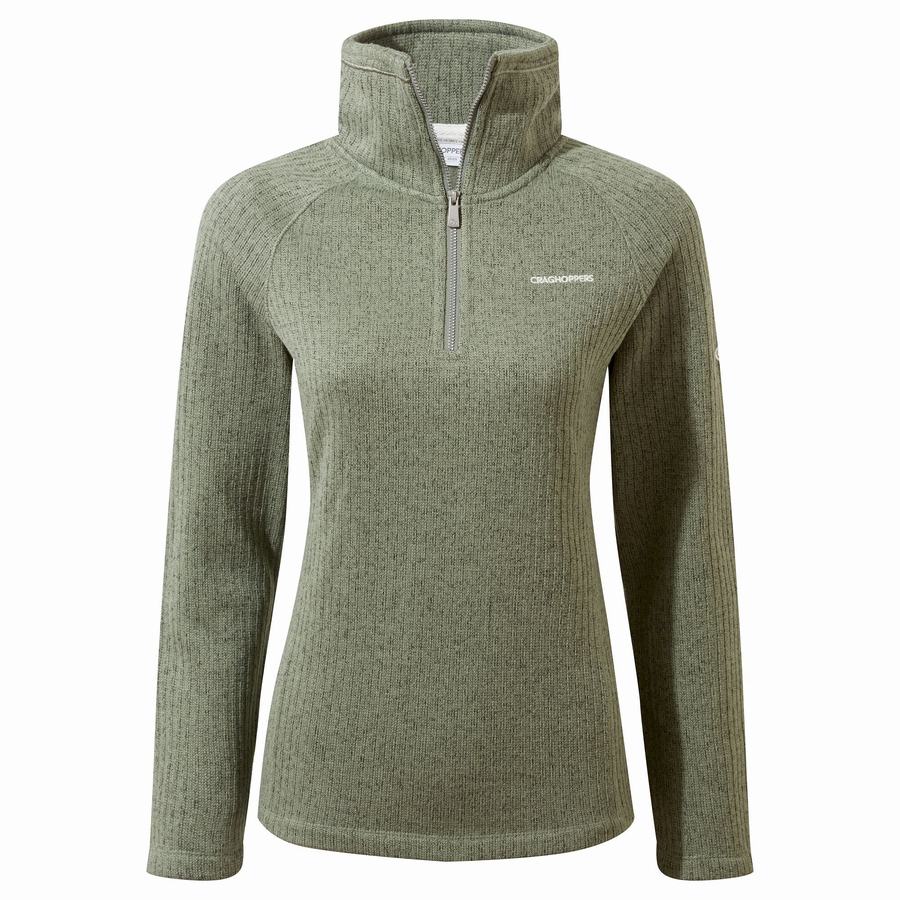 Chandails Craghoppers Eveline Half Zip Femme Vert Olive | PYO7488UW