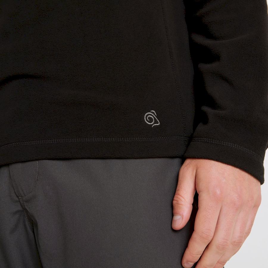 Chandails Craghoppers Expert Corey 200 Half Zip Homme Noir | BLI5149NH