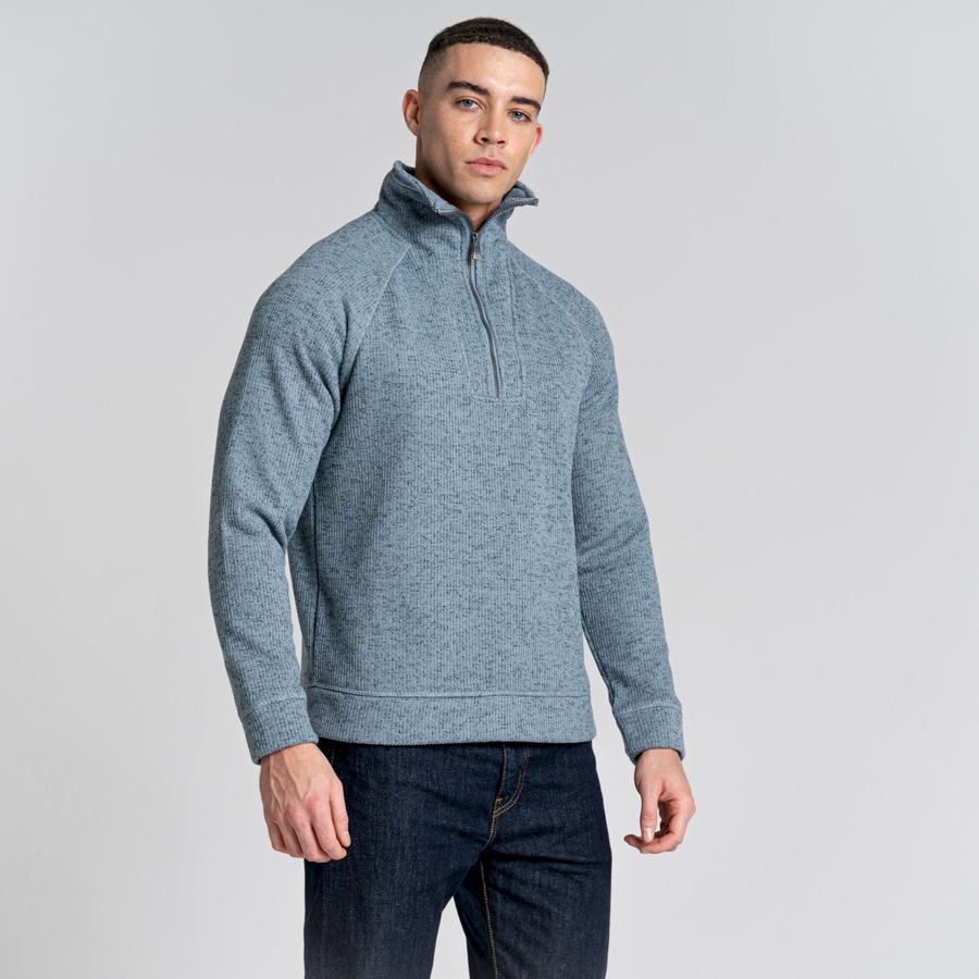 Chandails Craghoppers Logan Half Zip Homme Bleu | JZU3214KD