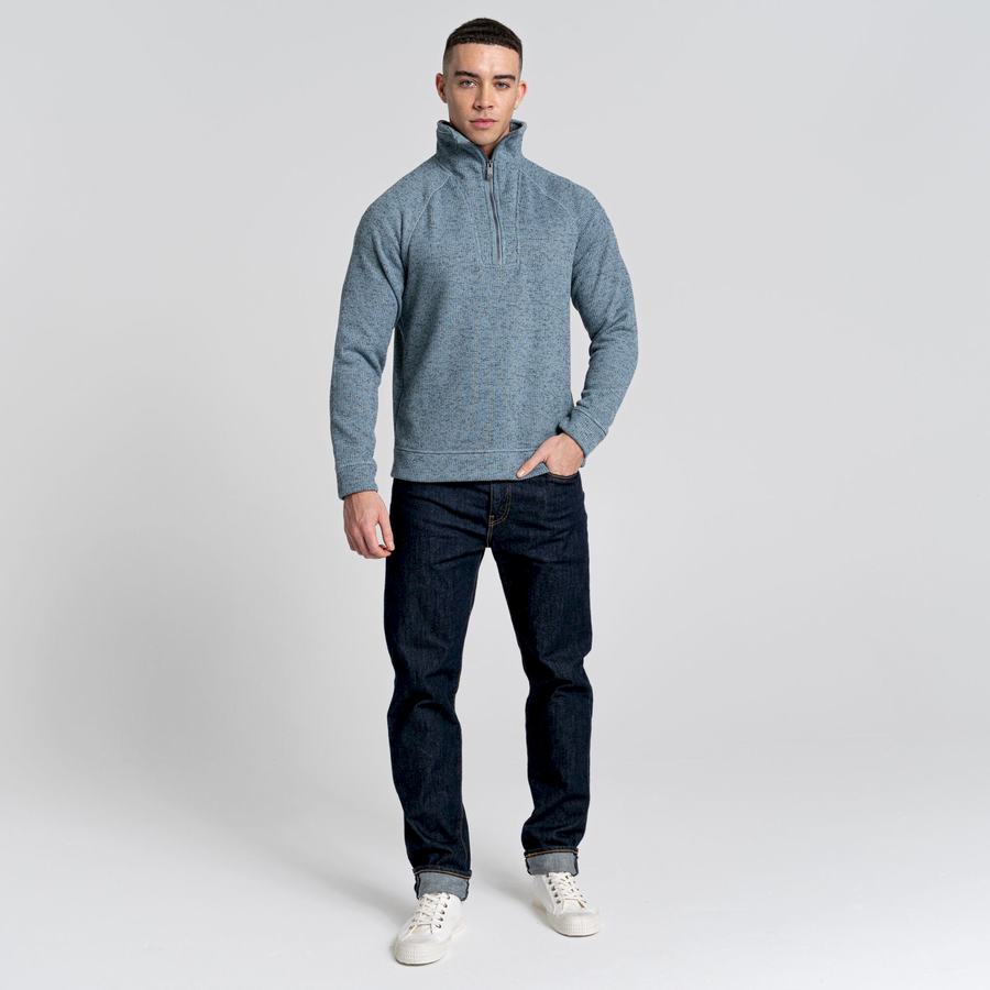 Chandails Craghoppers Logan Half Zip Homme Bleu | JZU3214KD