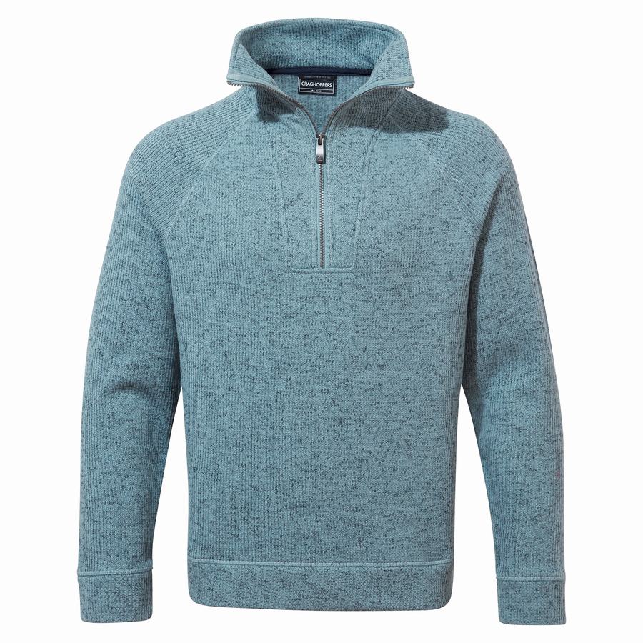 Chandails Craghoppers Logan Half Zip Homme Bleu | JZU3214KD