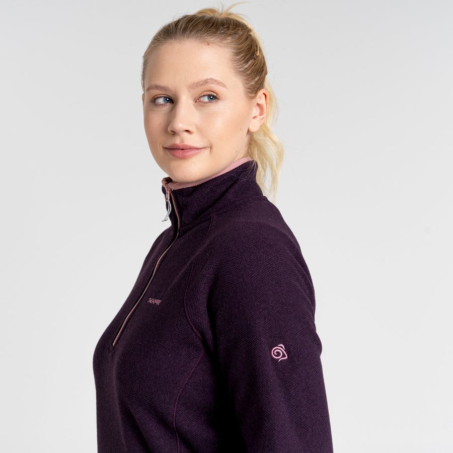 Chandails Craghoppers Milia Half Zip Femme Violette Foncé | PAR8936SJ