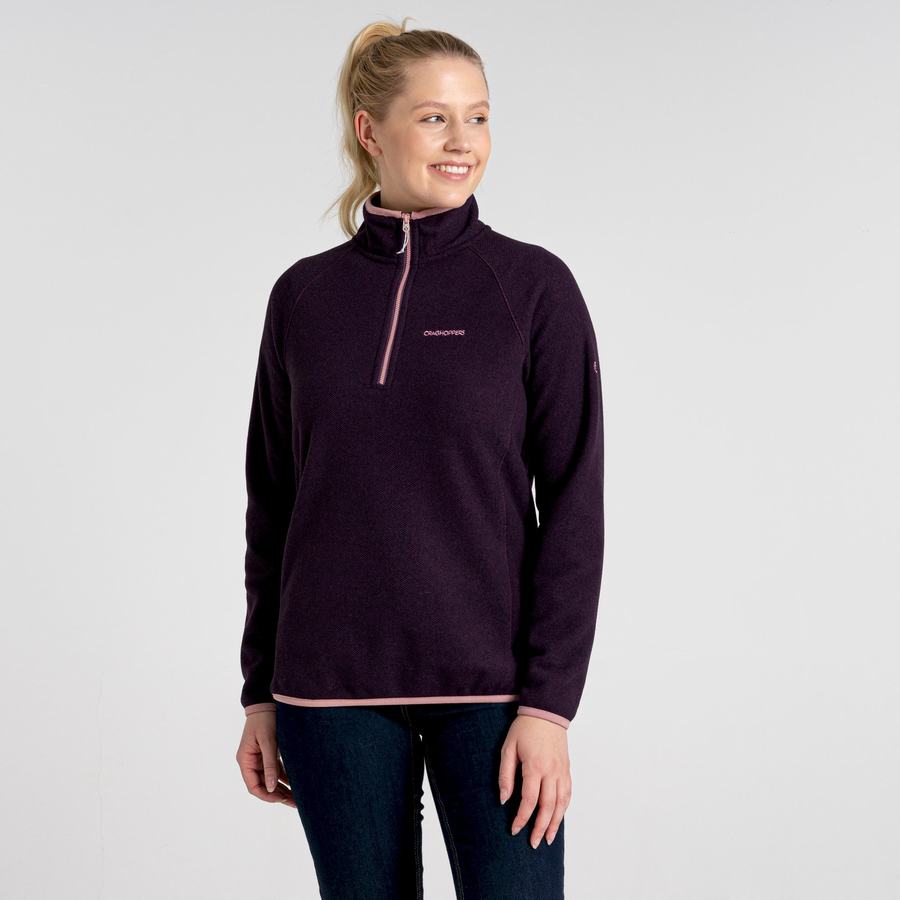 Chandails Craghoppers Milia Half Zip Femme Violette Foncé | PAR8936SJ