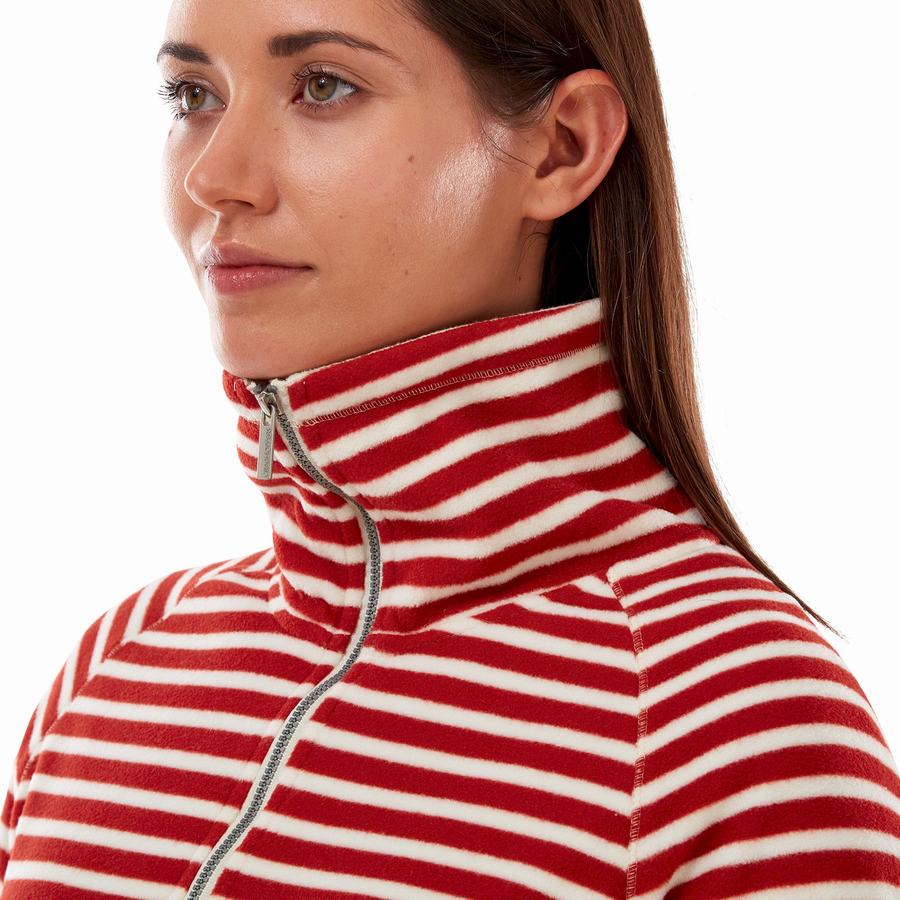 Chandails Craghoppers Natalia Half Zip Femme Rouge Stripes | LWH3692YN