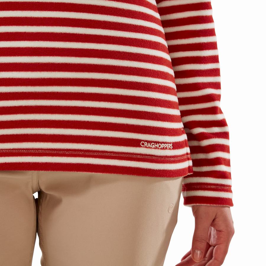 Chandails Craghoppers Natalia Half Zip Femme Rouge Stripes | LWH3692YN