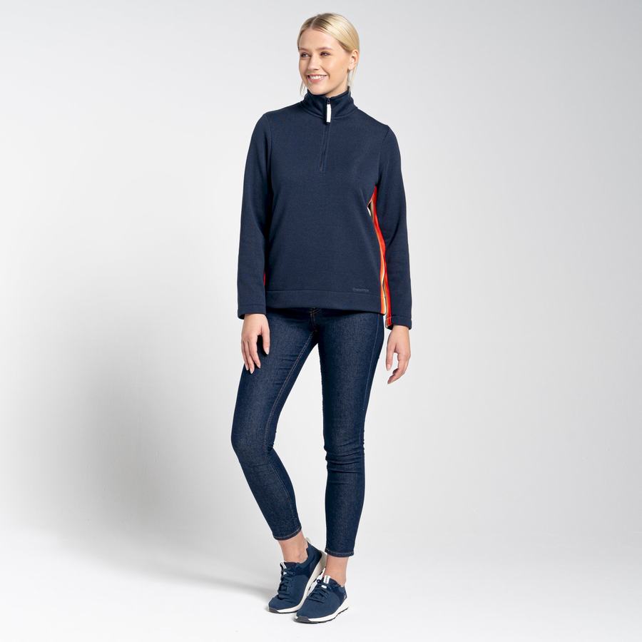 Chandails Craghoppers Pinalla Half Zip Femme Bleu Bleu Marine | QAF7161UO