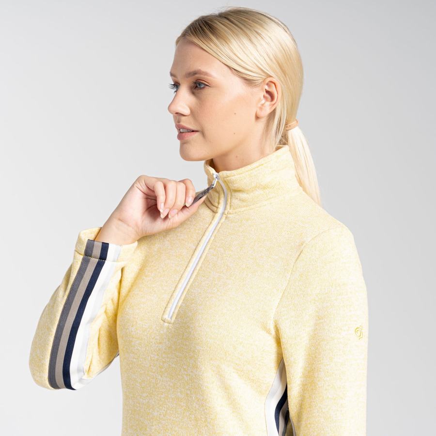 Chandails Craghoppers Pinalla Half Zip Femme Jaune | YHY3526RL