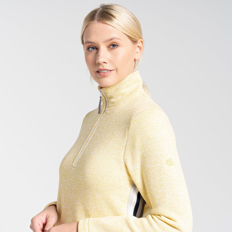 Chandails Craghoppers Pinalla Half Zip Femme Jaune | YHY3526RL