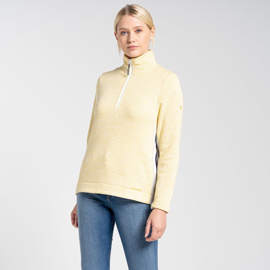 Chandails Craghoppers Pinalla Half Zip Femme Jaune | YHY3526RL