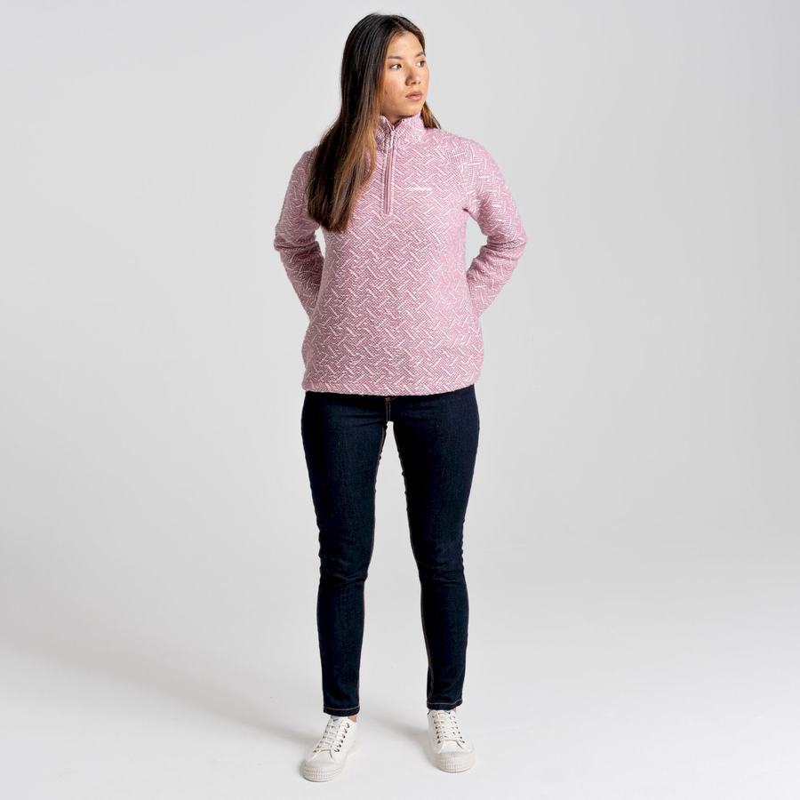 Chandails Craghoppers Talladale Half Zip Femme Rose | PSY3680AO