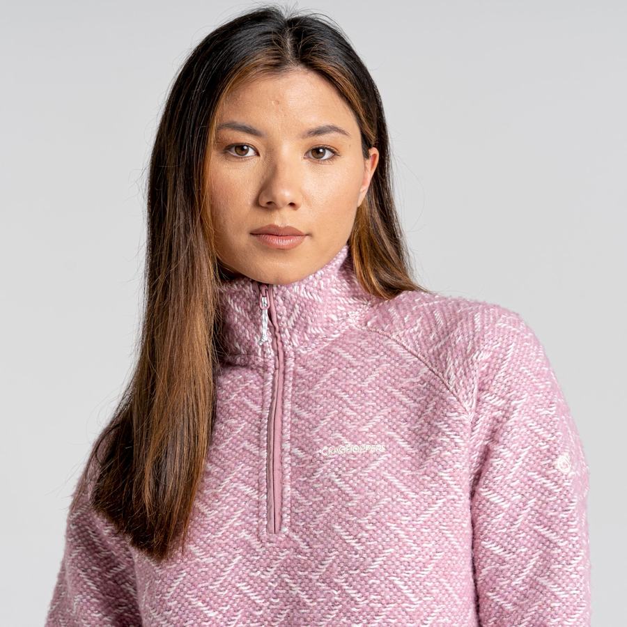 Chandails Craghoppers Talladale Half Zip Femme Rose | PSY3680AO