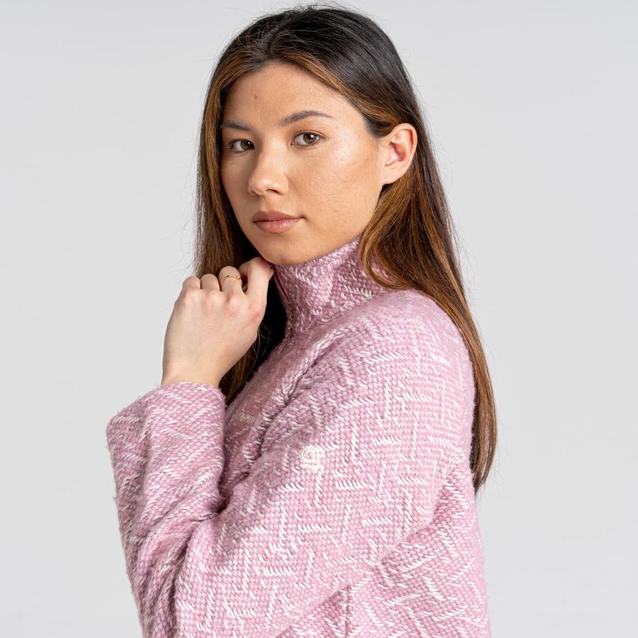 Chandails Craghoppers Talladale Half Zip Femme Rose | PSY3680AO