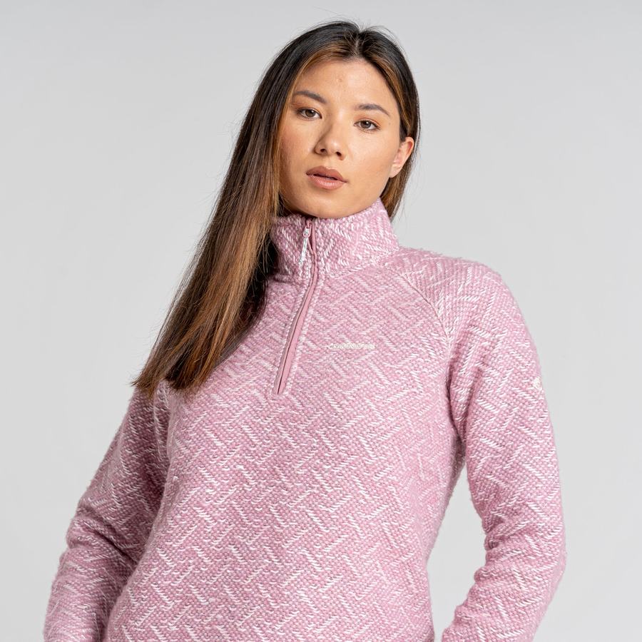 Chandails Craghoppers Talladale Half Zip Femme Rose | PSY3680AO