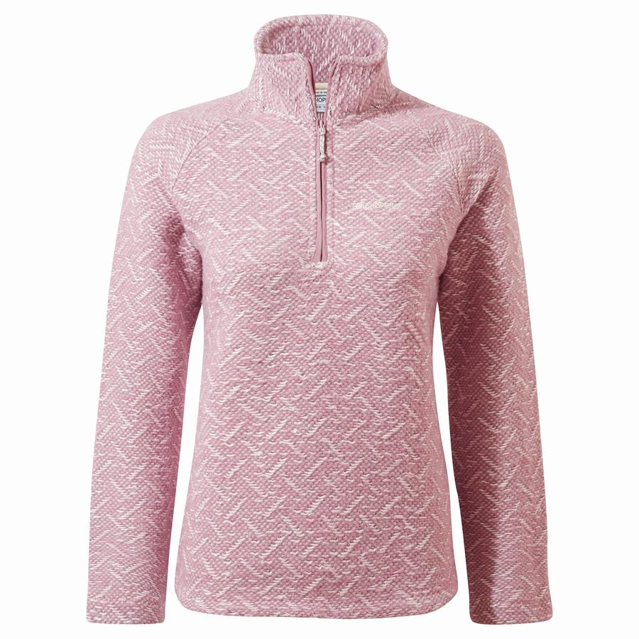 Chandails Craghoppers Talladale Half Zip Femme Rose | PSY3680AO