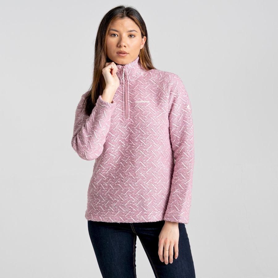 Chandails Craghoppers Talladale Half Zip Femme Rose | PSY3680AO