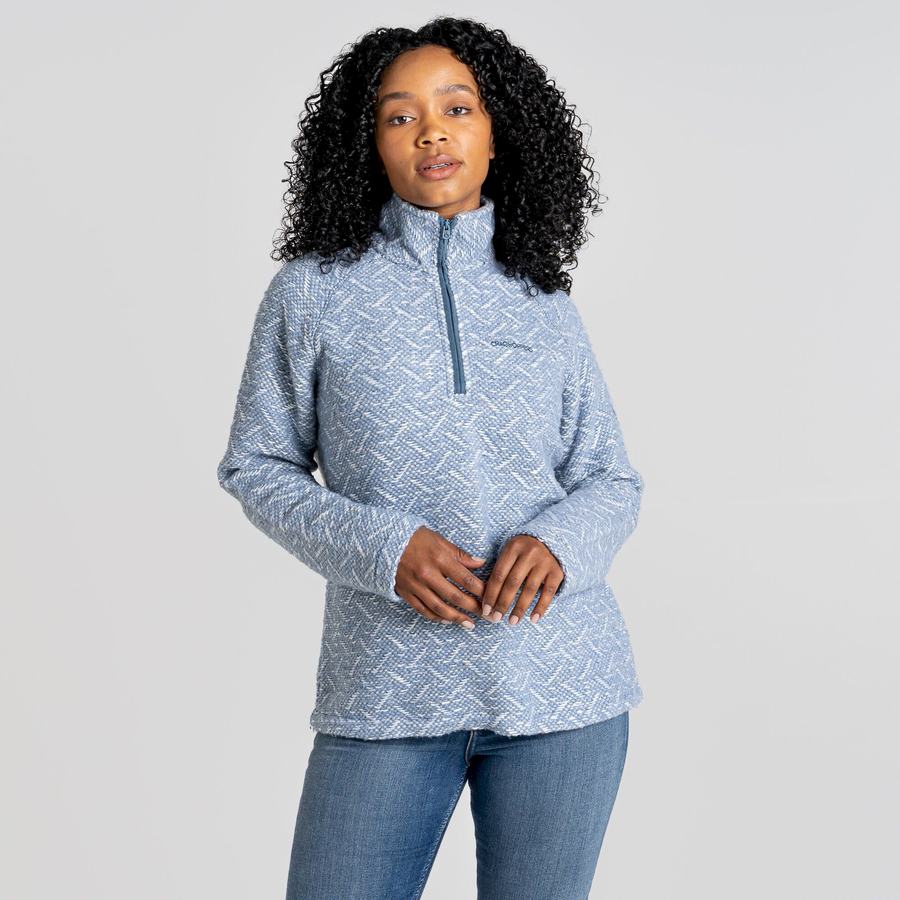 Chandails Craghoppers Talladale Half Zip Femme Bleu | VUG3535OG