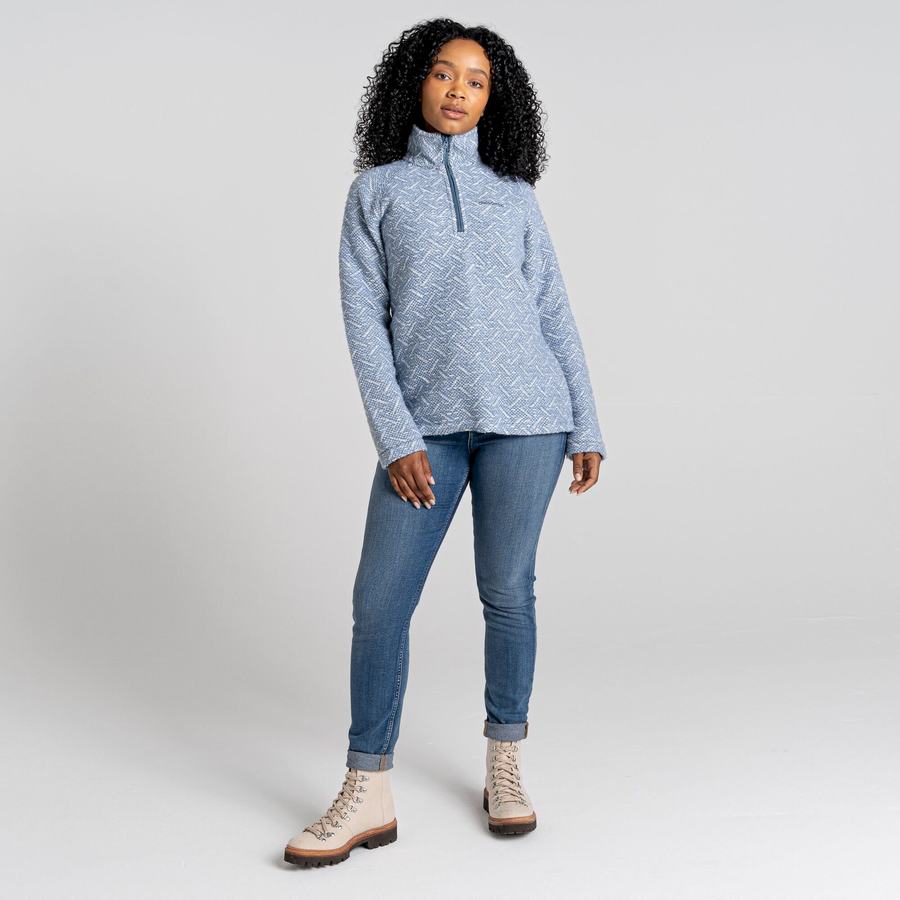 Chandails Craghoppers Talladale Half Zip Femme Bleu | VUG3535OG