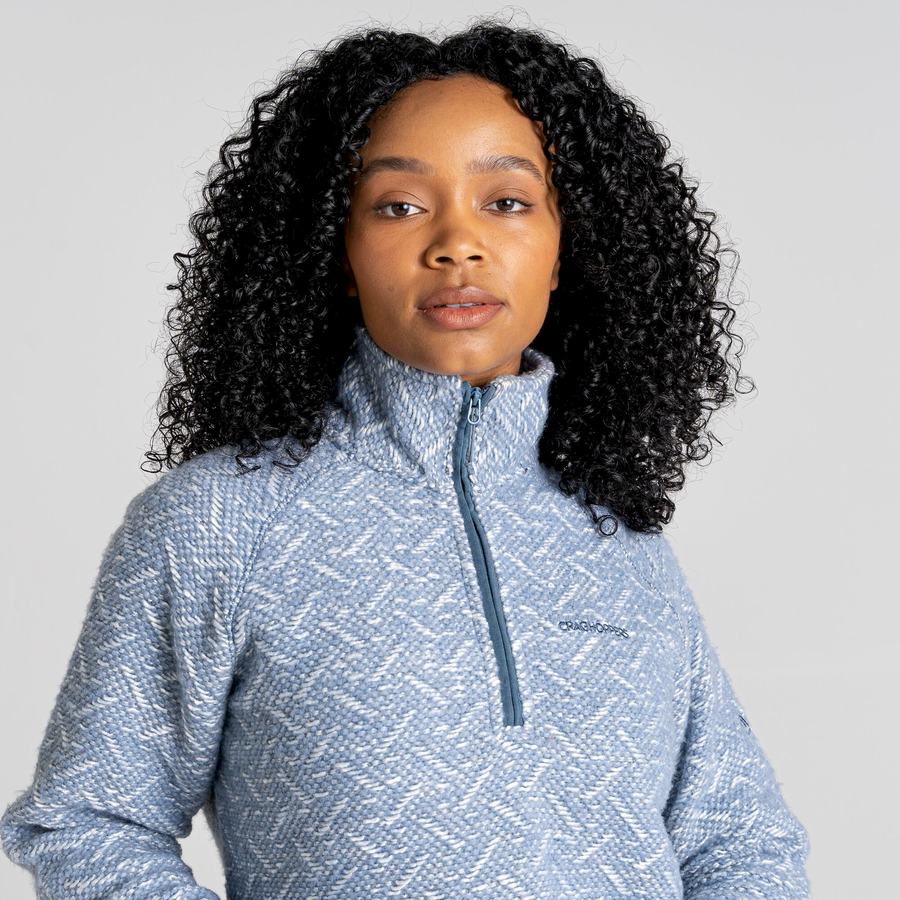 Chandails Craghoppers Talladale Half Zip Femme Bleu | VUG3535OG