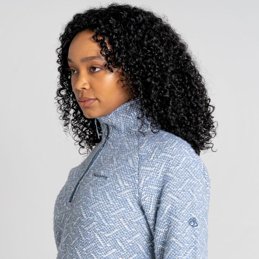 Chandails Craghoppers Talladale Half Zip Femme Bleu | VUG3535OG