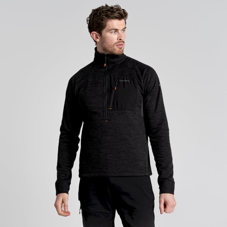 Chandails Craghoppers Tarbert Half Zip Homme Noir | IVZ61DN