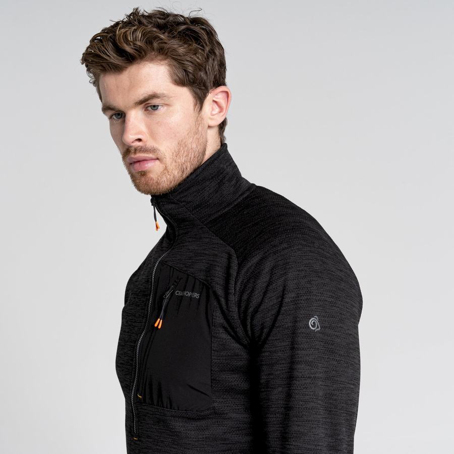 Chandails Craghoppers Tarbert Half Zip Homme Noir | IVZ61DN