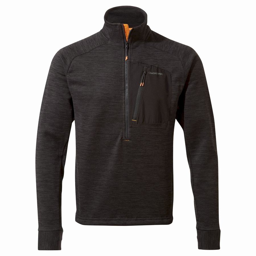 Chandails Craghoppers Tarbert Half Zip Homme Noir | IVZ61DN