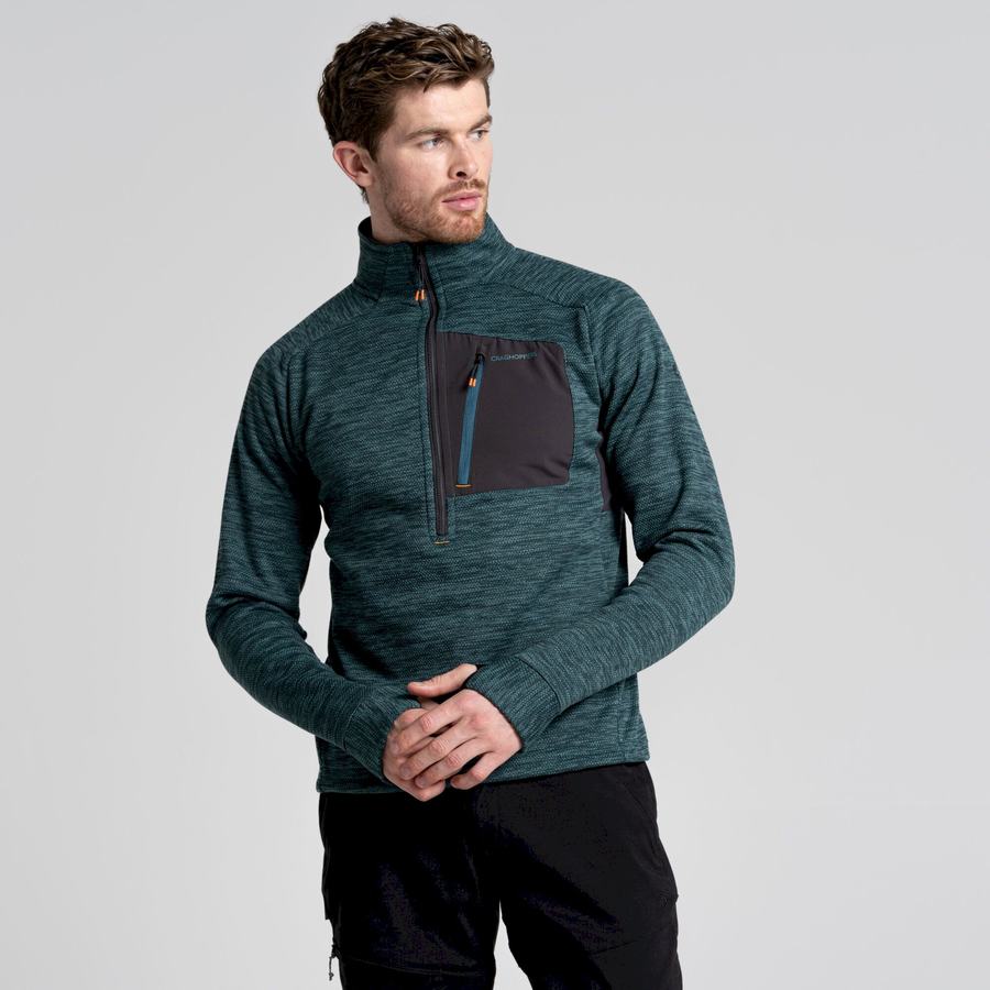 Chandails Craghoppers Tarbert Half Zip Homme Vert | SNQ2817YW