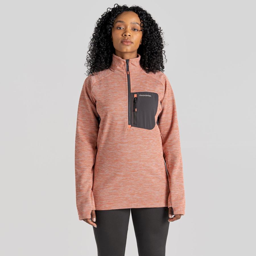 Chandails Craghoppers Trina Half Zip Femme Corail | NRI9784TJ