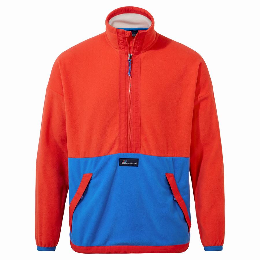 Chandails Craghoppers Welwood Half Zip Femme Orange Rouge Bleu | TAU645UO