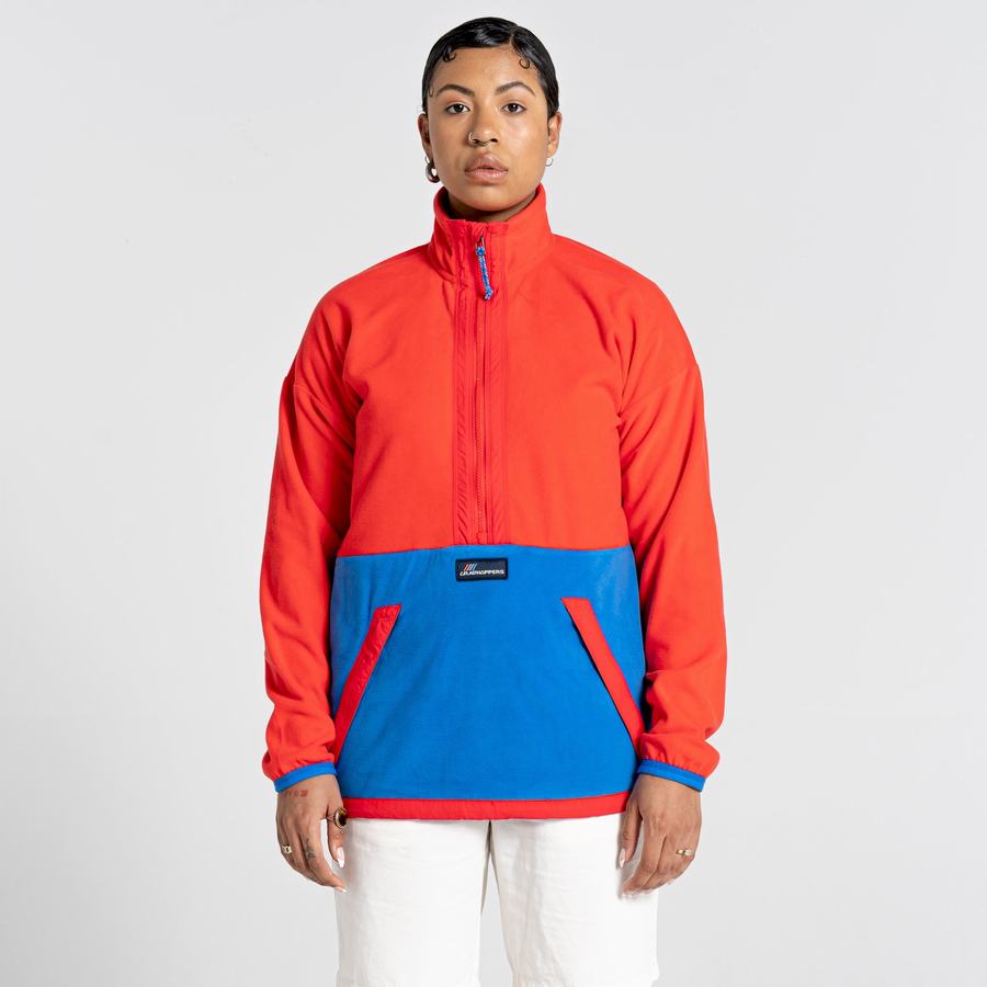 Chandails Craghoppers Welwood Half Zip Femme Orange Rouge Bleu | TAU645UO